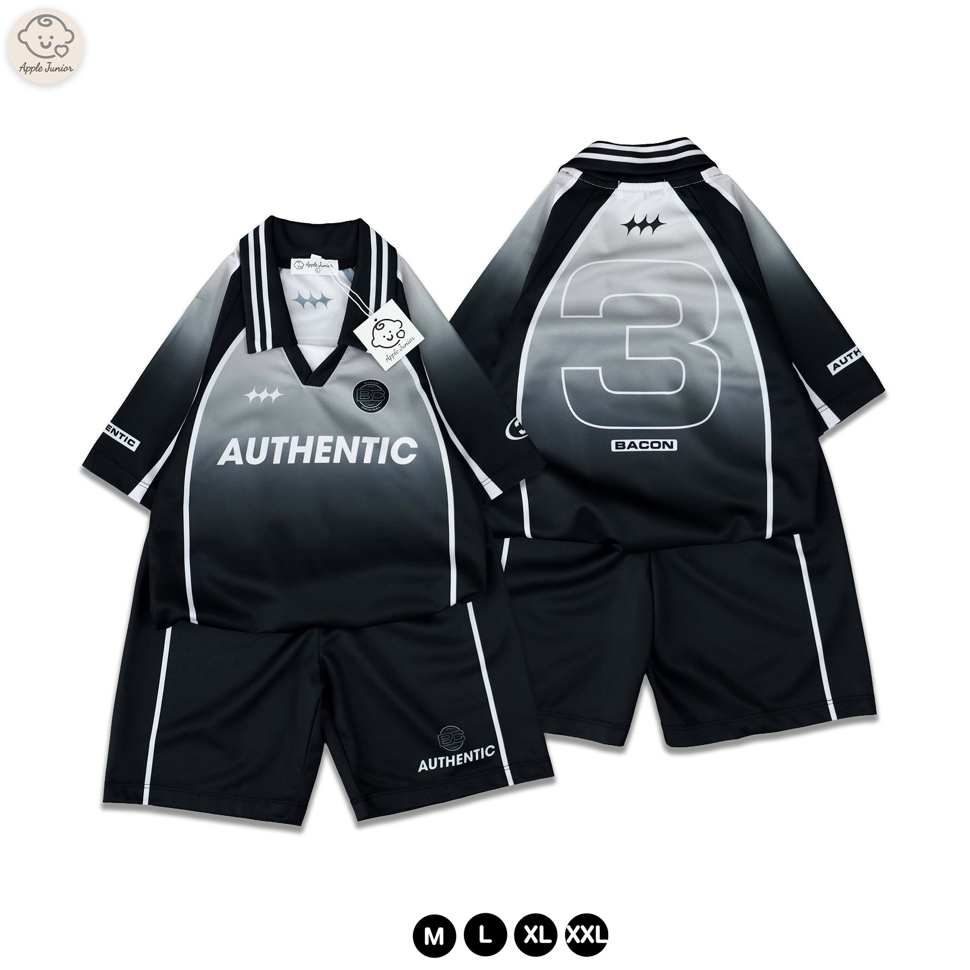 Kids Sport Jersey Set - Black
