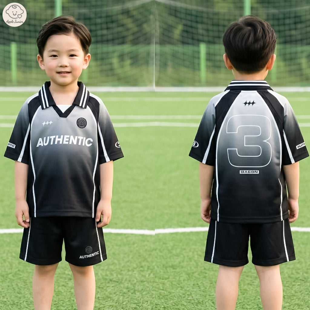 Kids Sport Jersey Set - Black